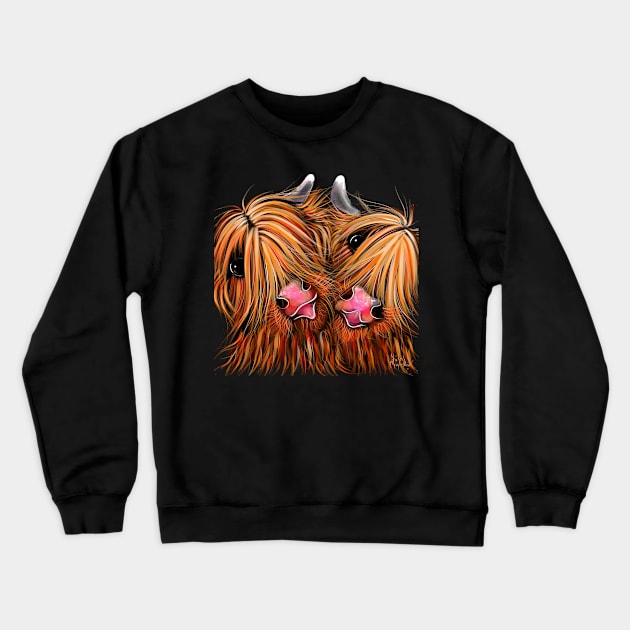 Highland Cow Print, Animal Print ' RHuBaRB & GiNGeR ' Crewneck Sweatshirt by ShirleyMac